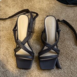 ALDO Black Strappy Heels